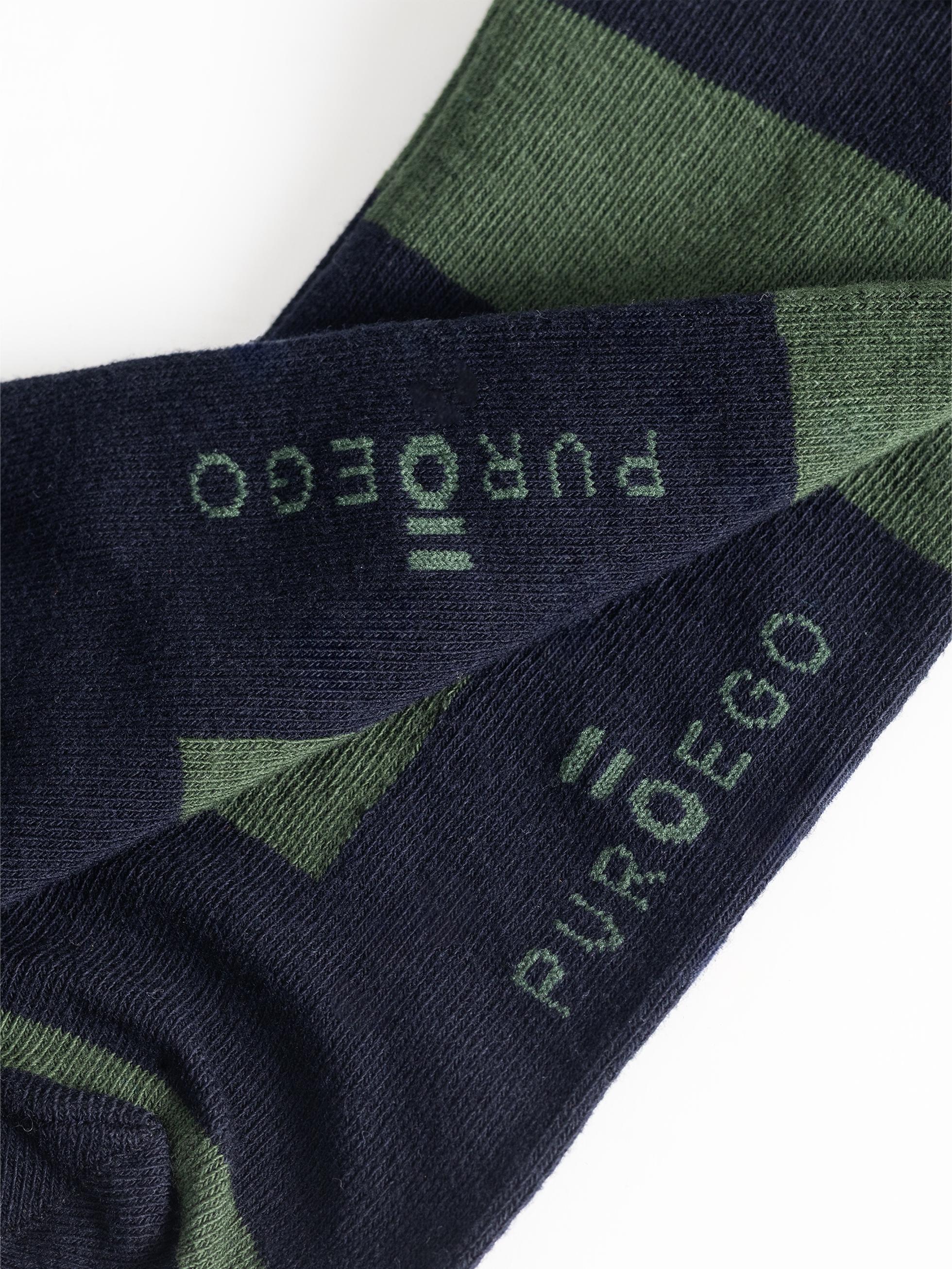 CALCETÍN RAYAS AZUL Y VERDE - Image 3