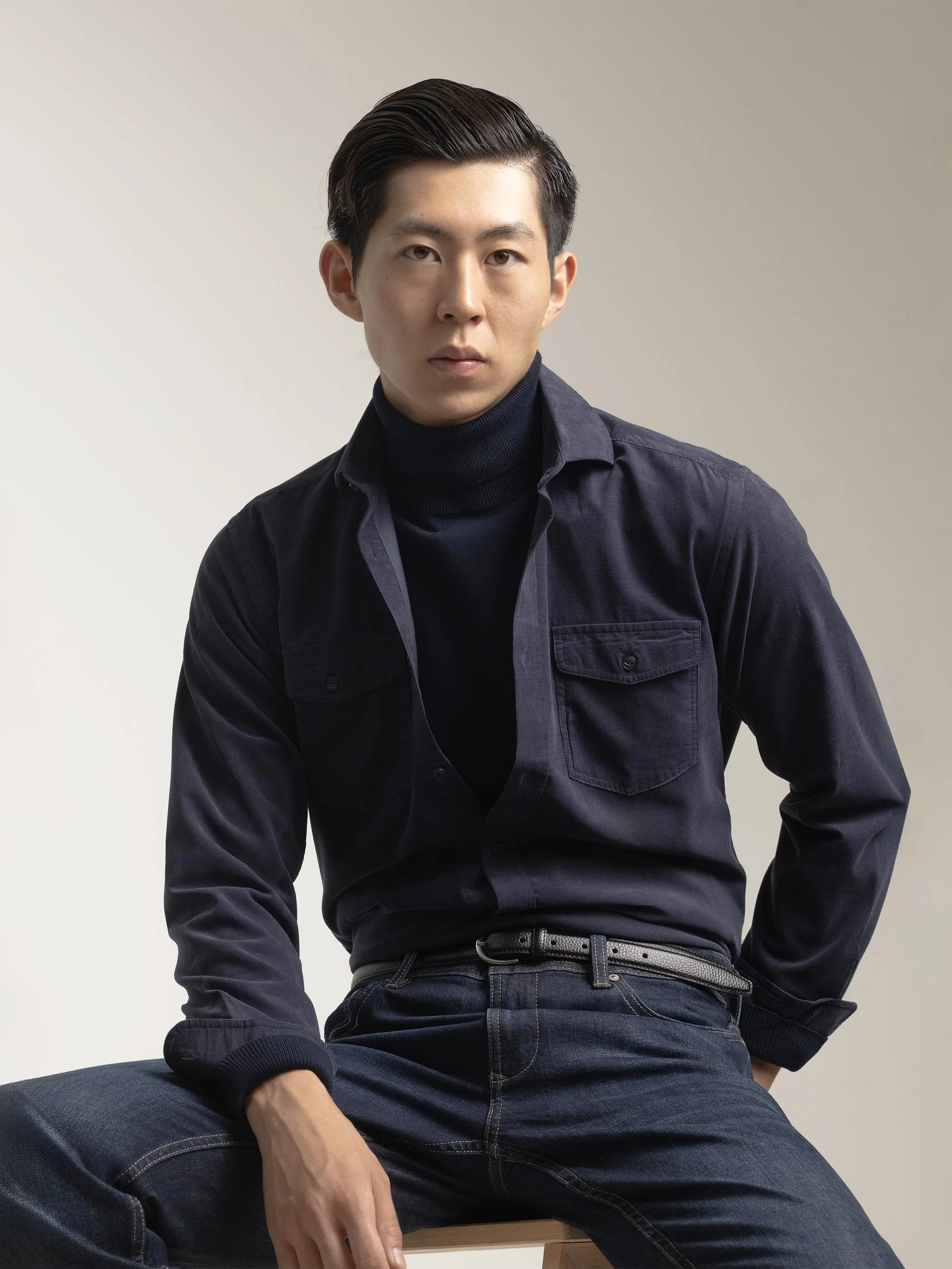 CAMISA BOLSILLOS MICRO PANA MARINO - Image 3