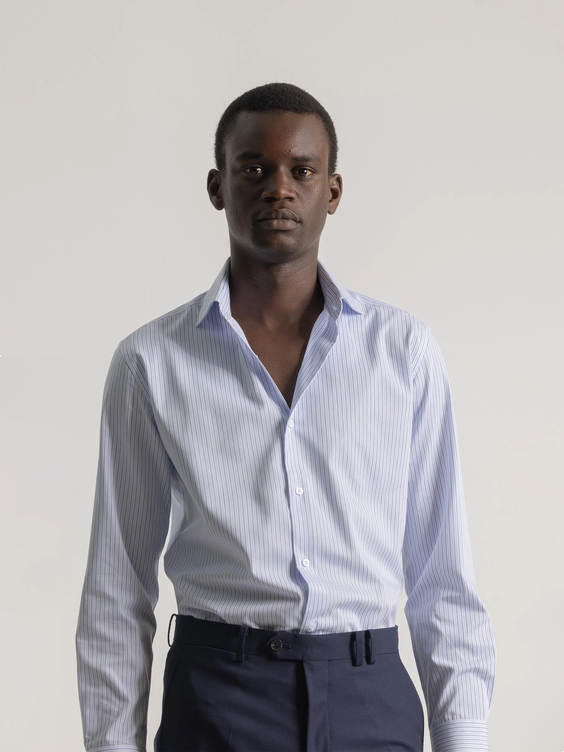 CAMISA VESTIR RAYAS AZUL - Image 3