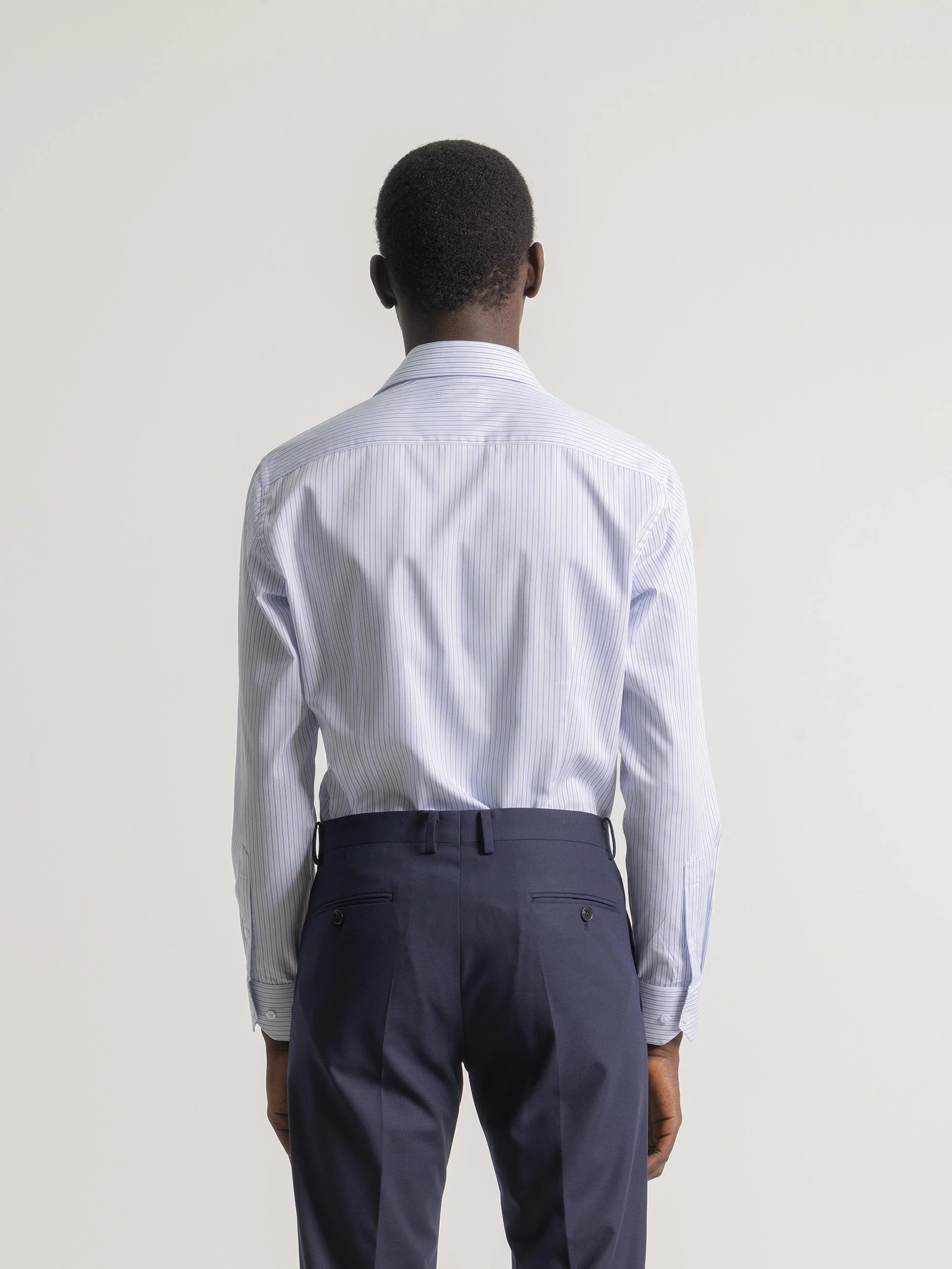 CAMISA VESTIR RAYAS AZUL - Image 4