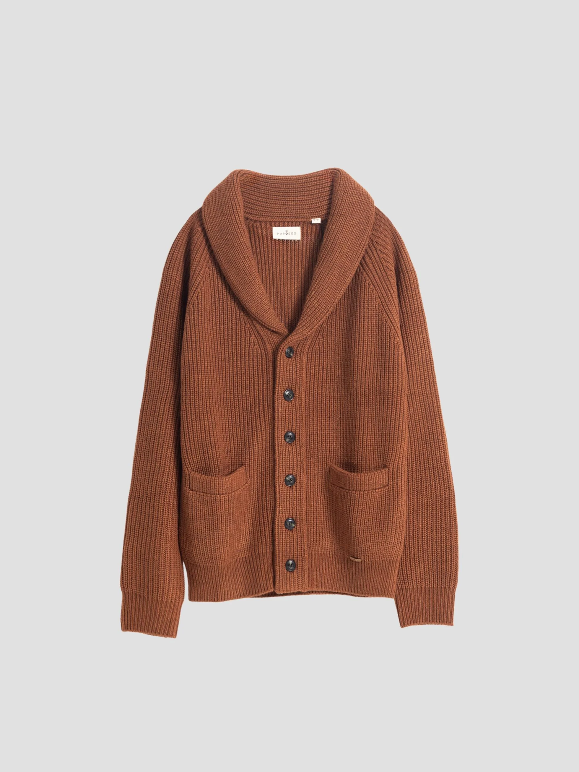 CARDIGAN CANALÉ CUELLO SHAWL TERRACOTA - Image 5