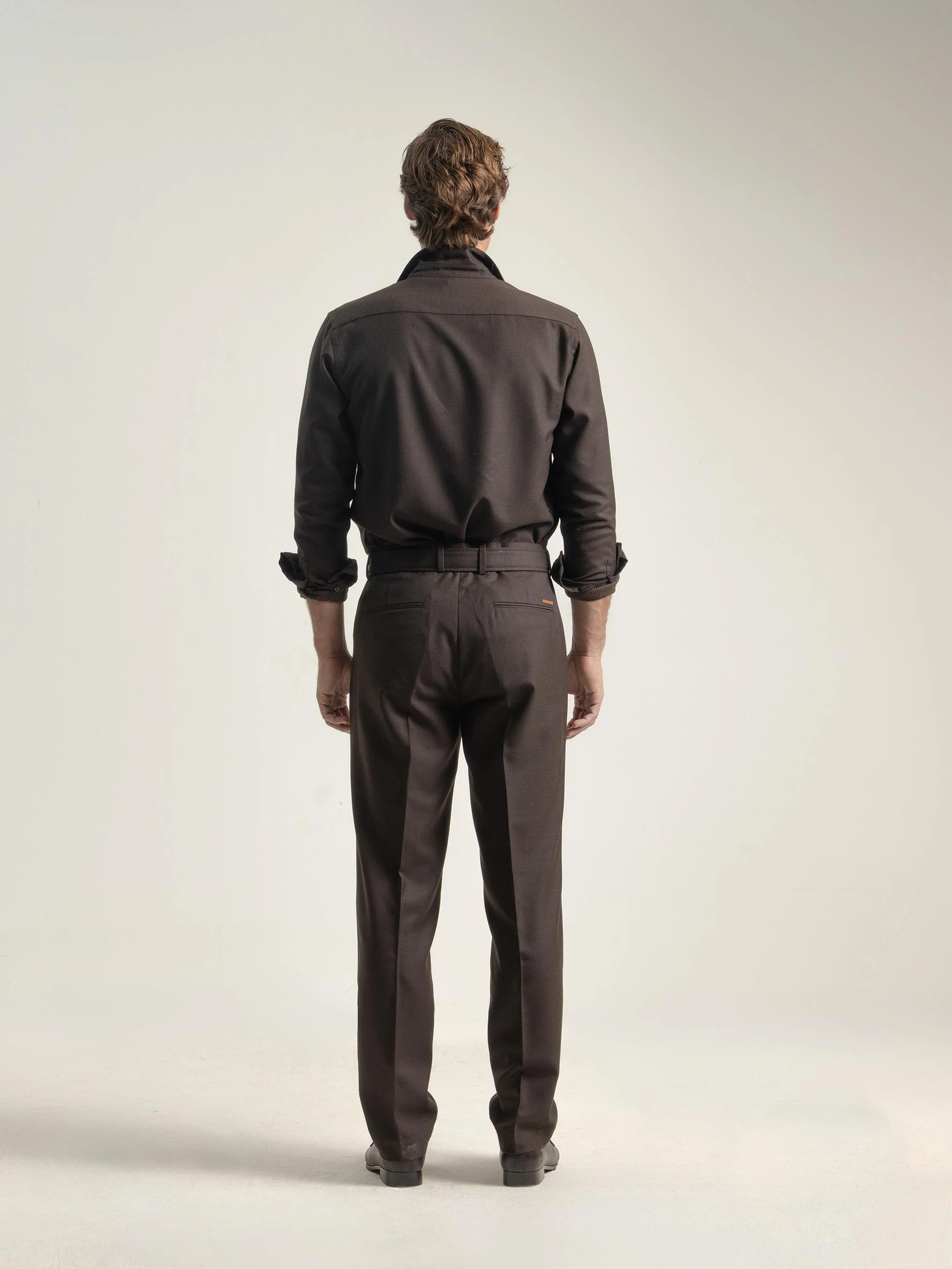 PANTALÓN SET LANA MARRÓN OSCURO - Image 4