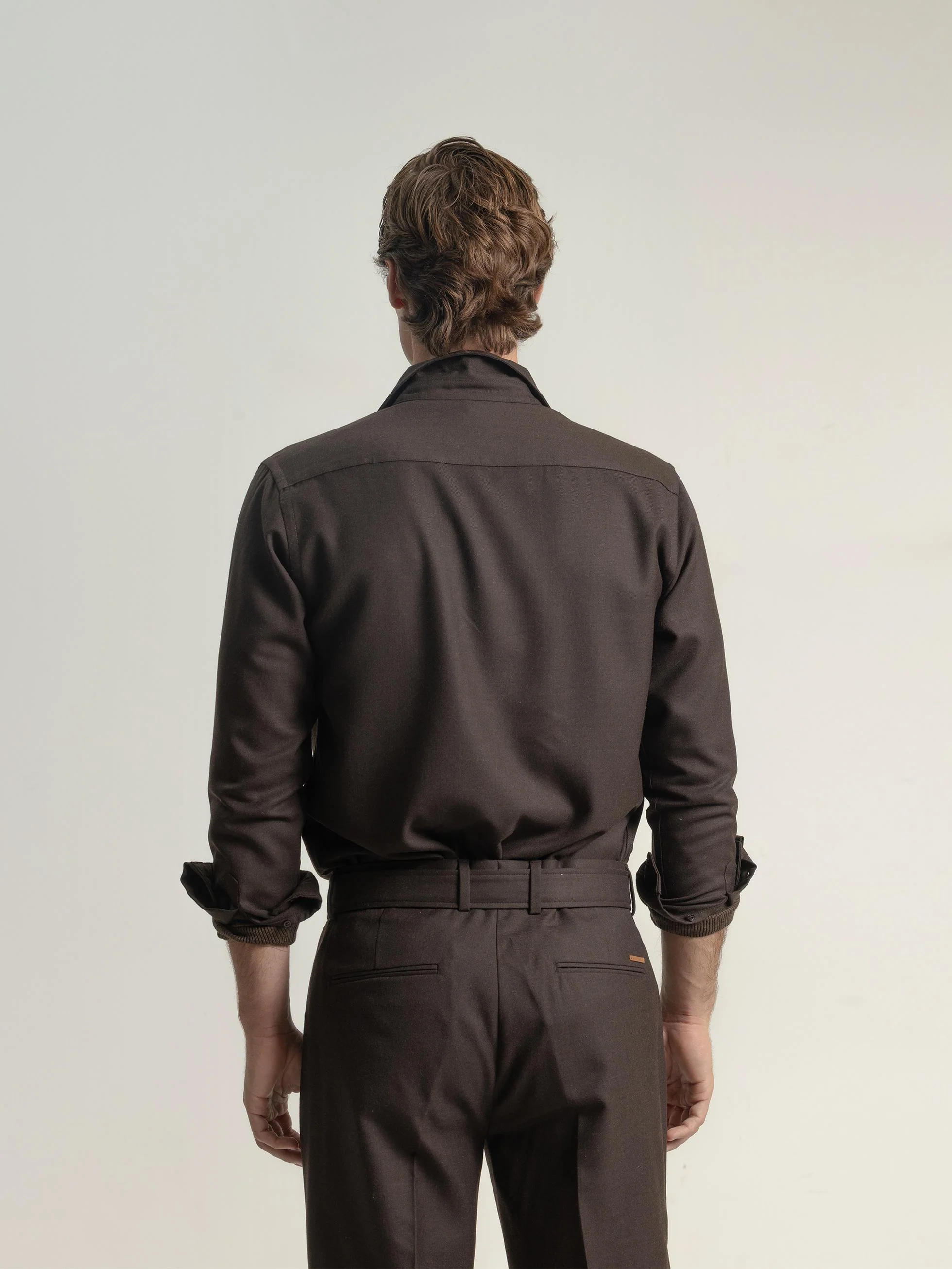 CAMISA SET LANA MARRÓN OSCURO - Image 4